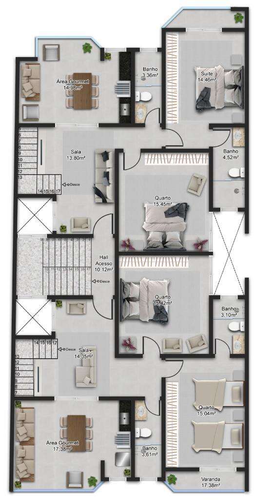 Apartamento 3 quartos à venda no Zacarias: fedc414c-2-whatsapp-image-2023-02-27-at-15.52.35.jpeg