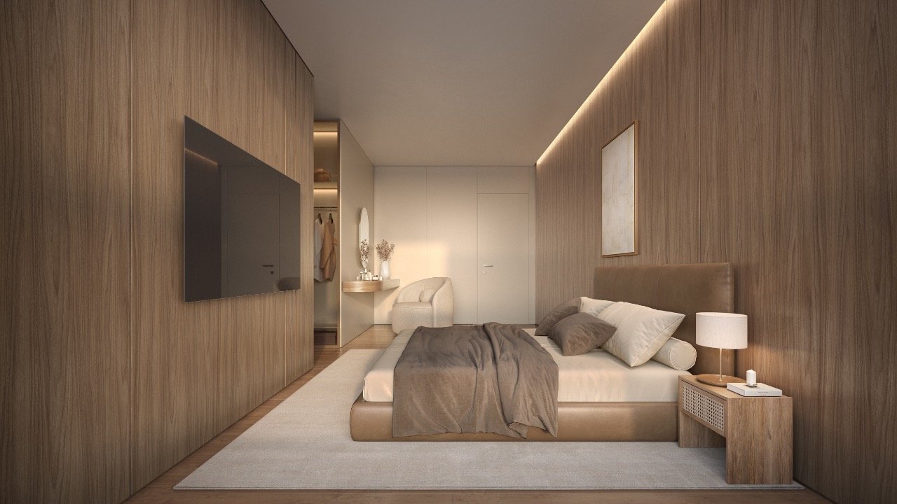 Apartamento[ NumeroQuarto] Campinas São José WOA Sky Residence: Su te com closet apartamento final 02B - 1 su te (imagem ilustrativa - mobili rio n o inclu do)