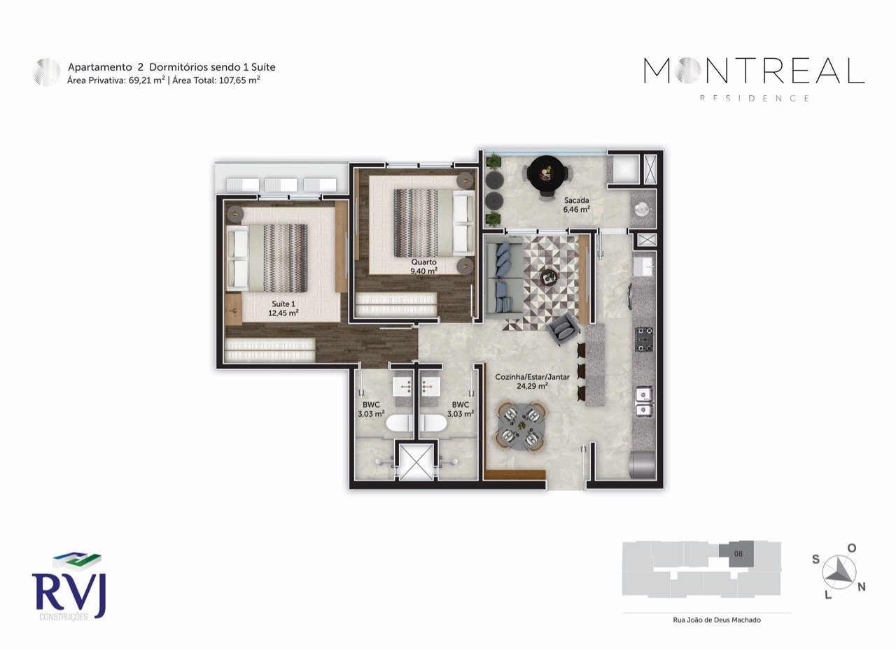 Apartamento[ NumeroQuarto] Trindade Florianópolis Montreal: 