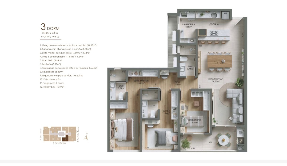 Apartamento[ NumeroQuarto] Campinas São José Chateau Meirelles: 