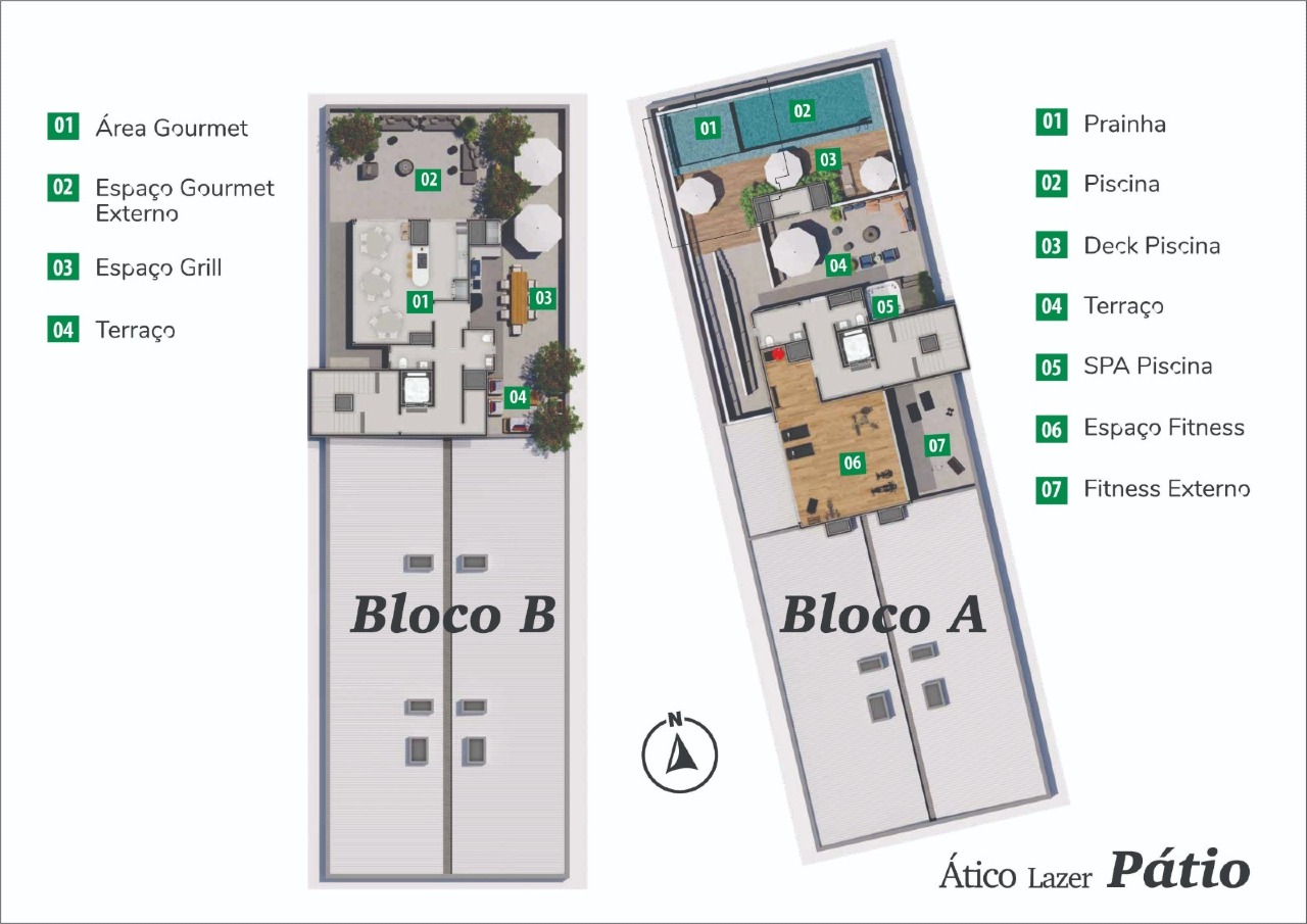 Empreendimento[ NumeroQuarto] Carianos Florianópolis Quintal Carianos - Pátio: 