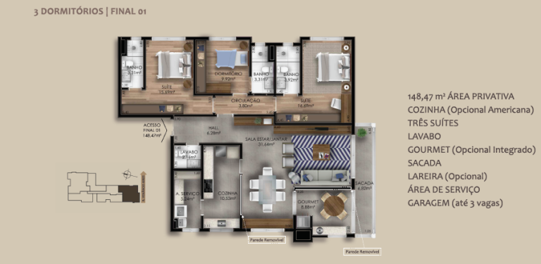 Apartamento à venda no Centro: