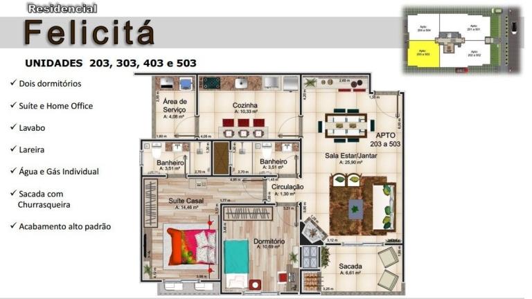 Apartamento à venda no Camobi: 