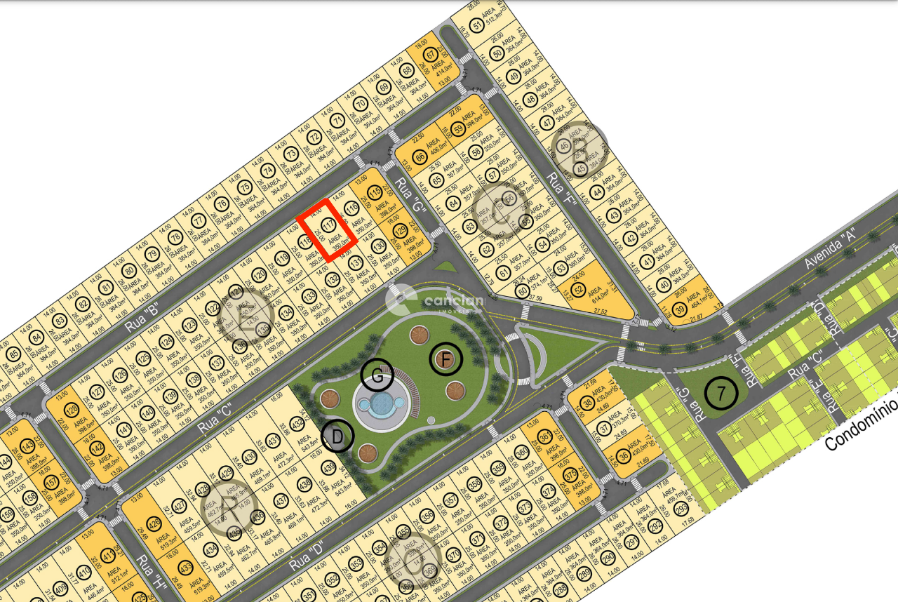 Terreno em condomínio à venda no Camobi: Foto localização mapa