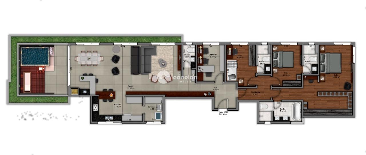 Cobertura à venda no Centro: 