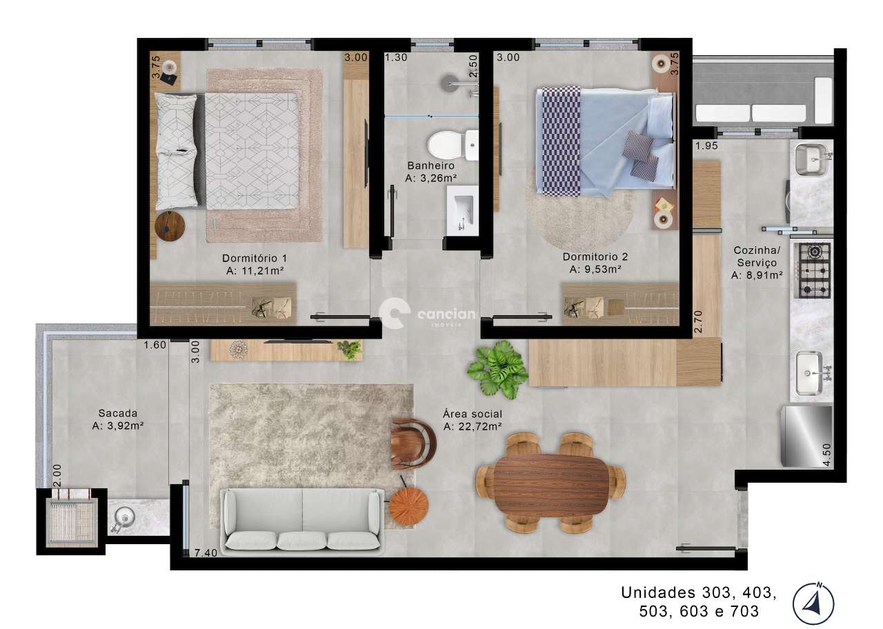 Apartamento à venda no Camobi: