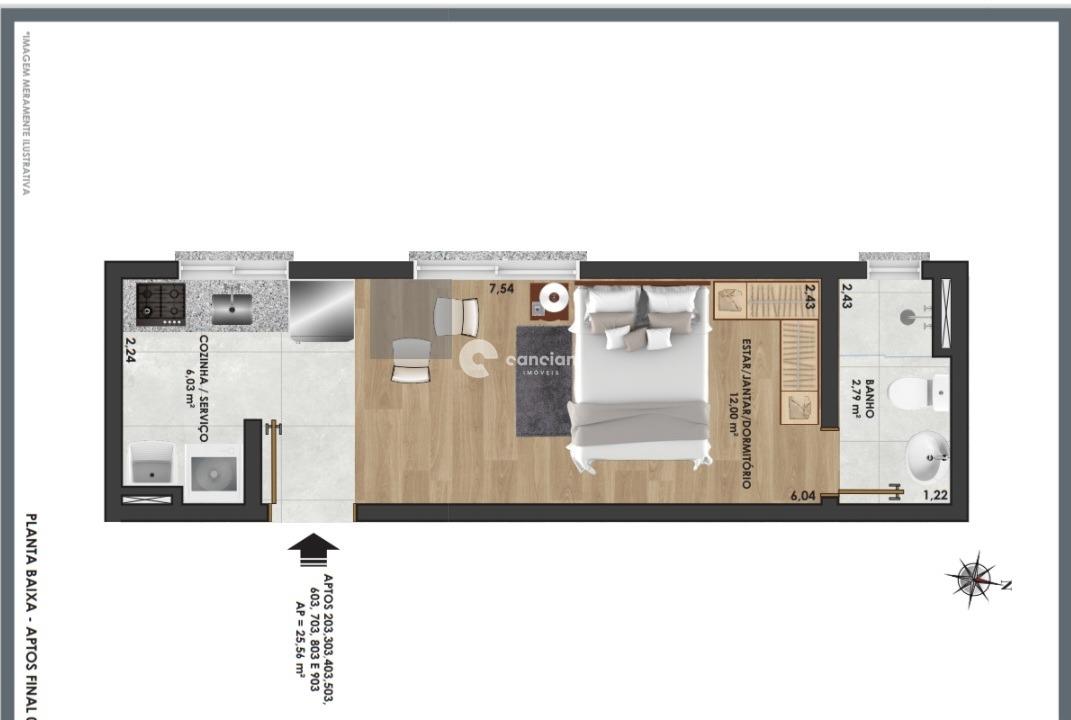 Studio à venda no Bonfim: 