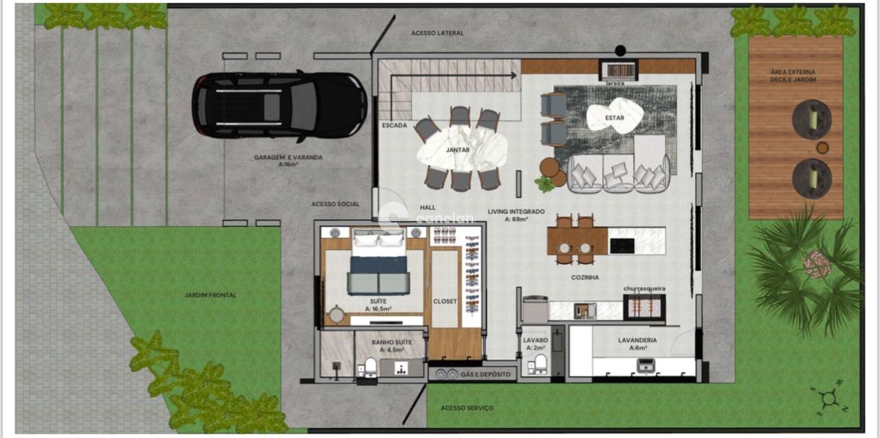 Casa de Condomínio à venda no Camobi: 