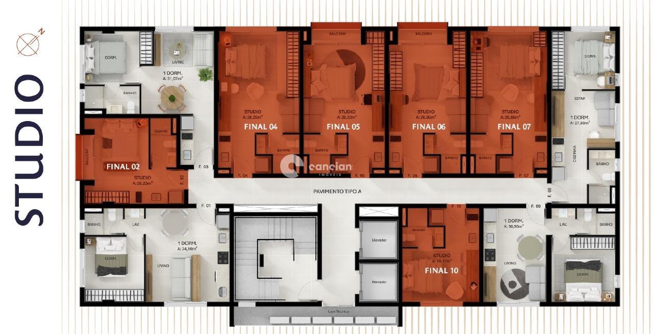 Studio à venda no Nossa Senhora das Dores: 