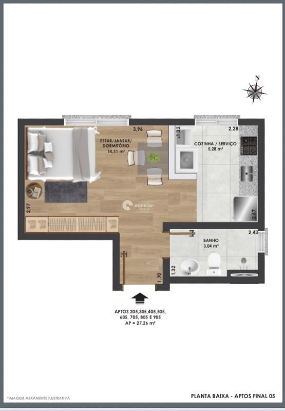 Studio à venda no Bonfim: 