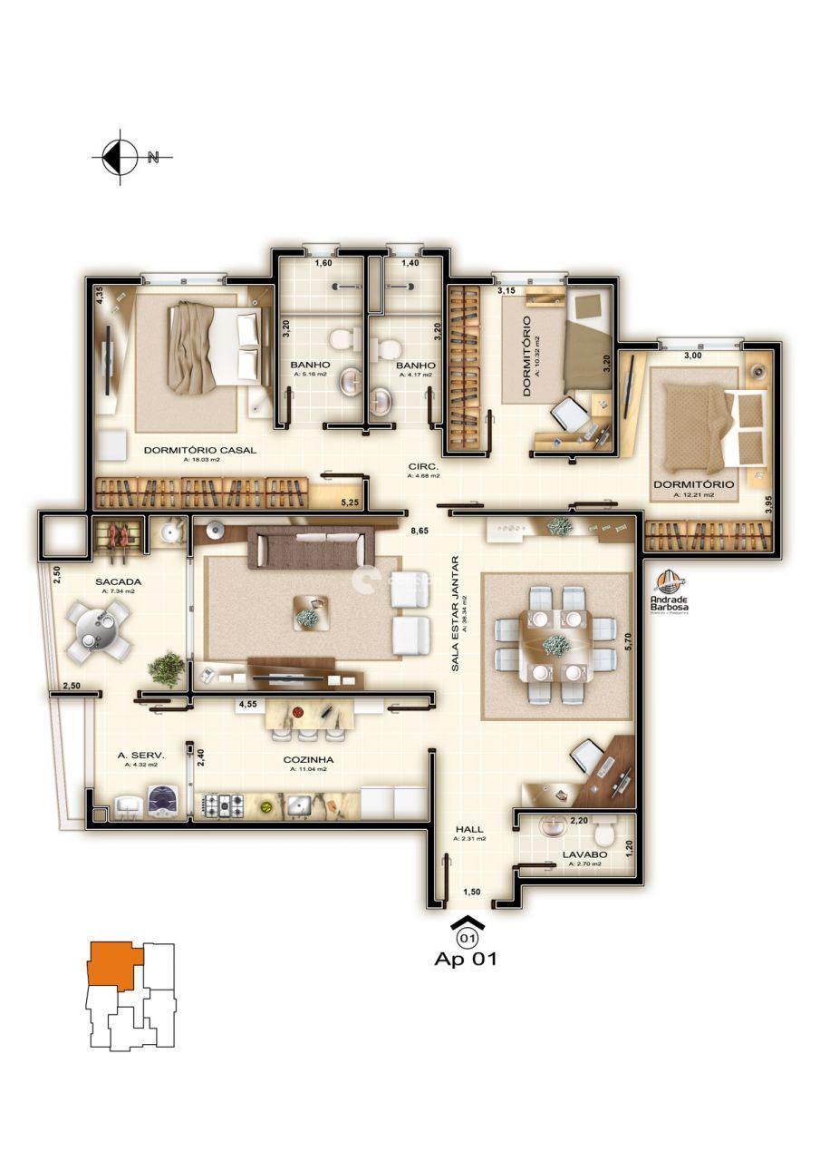 Apartamento à venda no Nossa Senhora de Lourdes: 