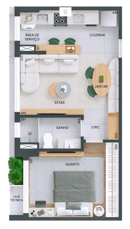 Apartamento, 1 quarto, 54 m² - Foto 19