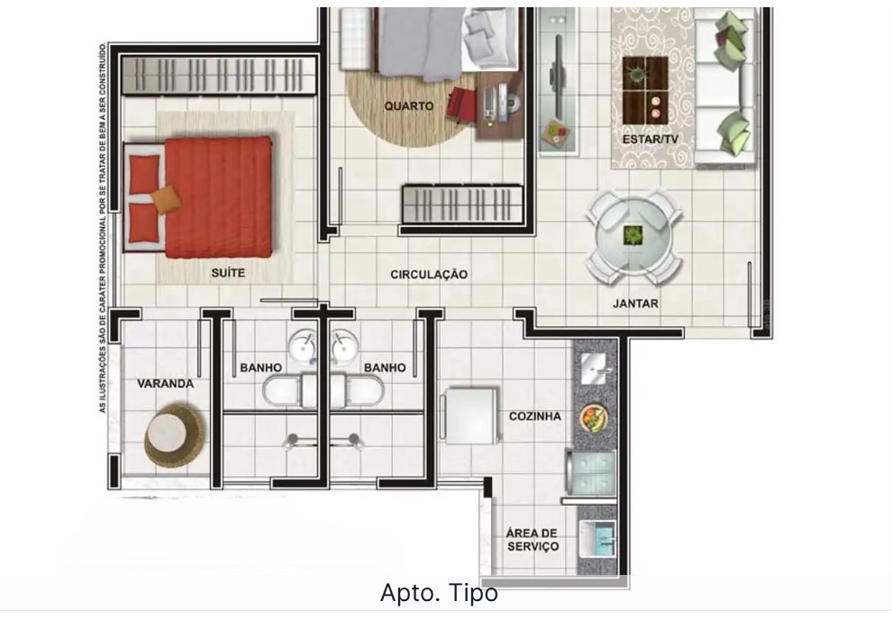 Apartamento, 2 quartos, 52 m² - Foto 7