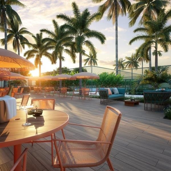 Apartamento 1 quarto ( 1 suíte ) para à venda em Carneiros - Tamandaré - Beach Class Marine - CTI imobiliaria: Deck restaurante 