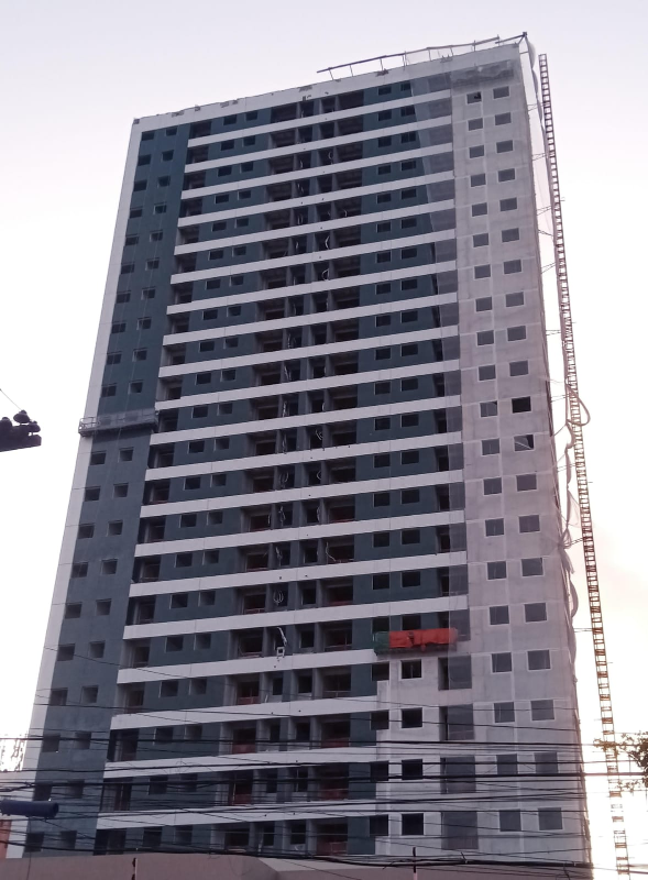 Apartamento 2 até 3 quartos ( 0 até 1 suítes ) para à venda em Campo Grande - Recife - Casttelo de Ledebour - CTI imobiliaria: Fachada Evol de obra 03/2026