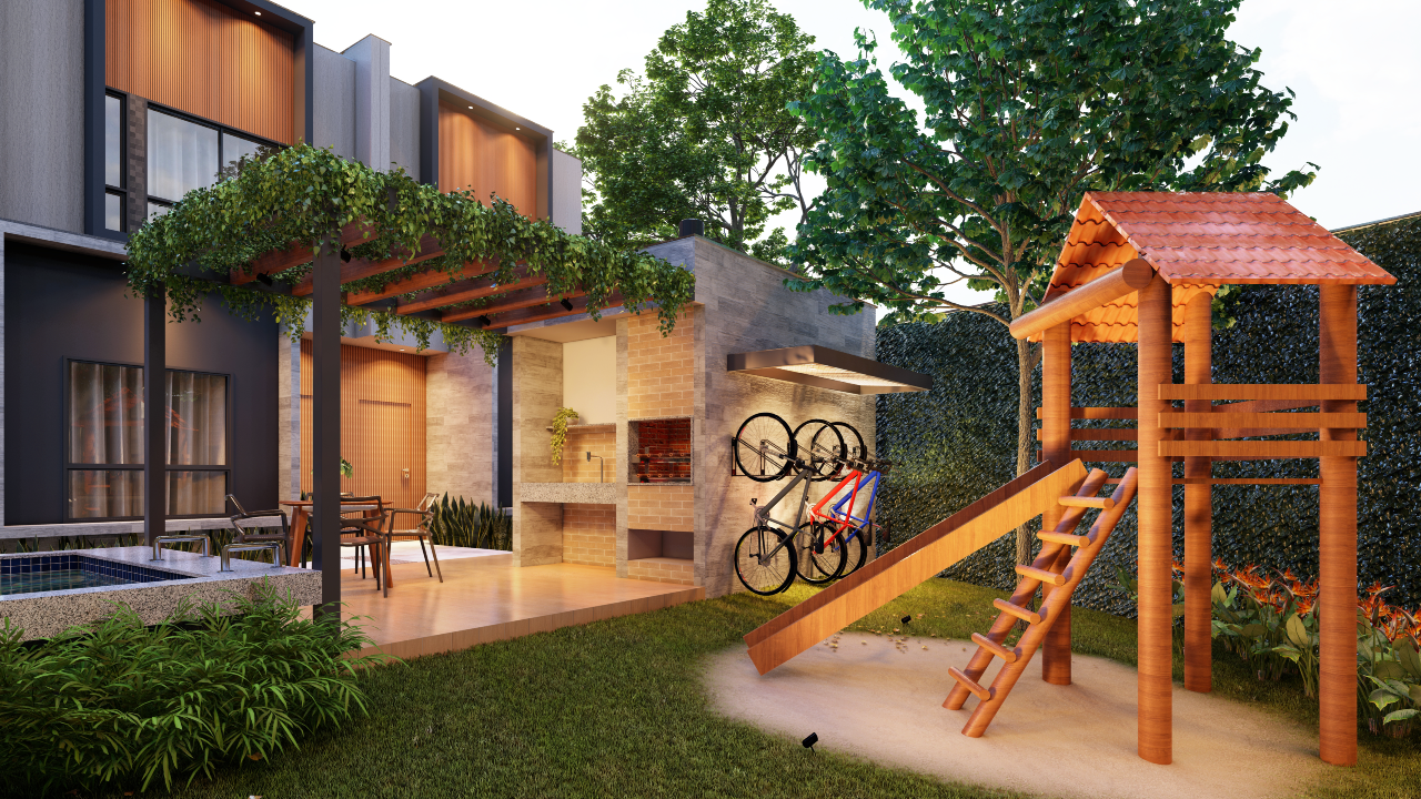 Casa 3 até 3 quartos ( 2 até 2 suítes ) para à venda em Várzea - Recife - Garden Club - CTI imobiliaria: Churrasqueira