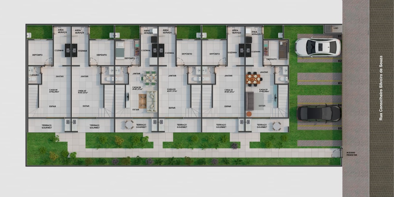 Casa 3 quartos ( 2 suítes ) para à venda em Iputinga - Recife - Villa Elegance - CTI imobiliaria: Planta 