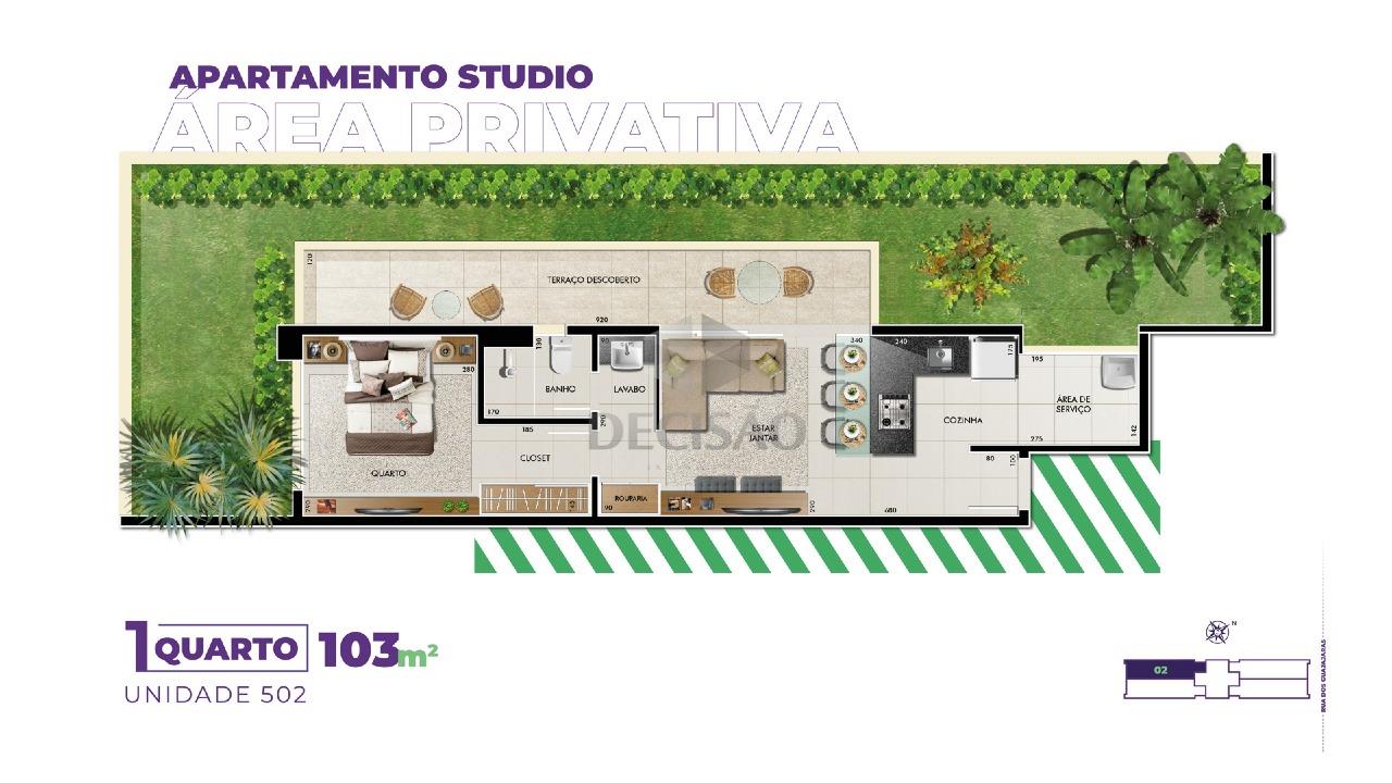 Apartamento 1 Quarto à venda no Barro Preto: 