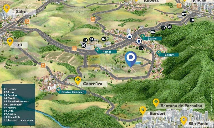 Terreno em Condomínio à venda no Jacaré em Cabreúva/SP: 