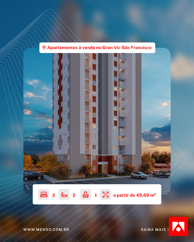 Apartamento à venda no Residencial Dona Margaridas em Santa Bárbara d'Oeste  a partir de 60m², 2 ou 3 quartos e 1 vaga de garagem.