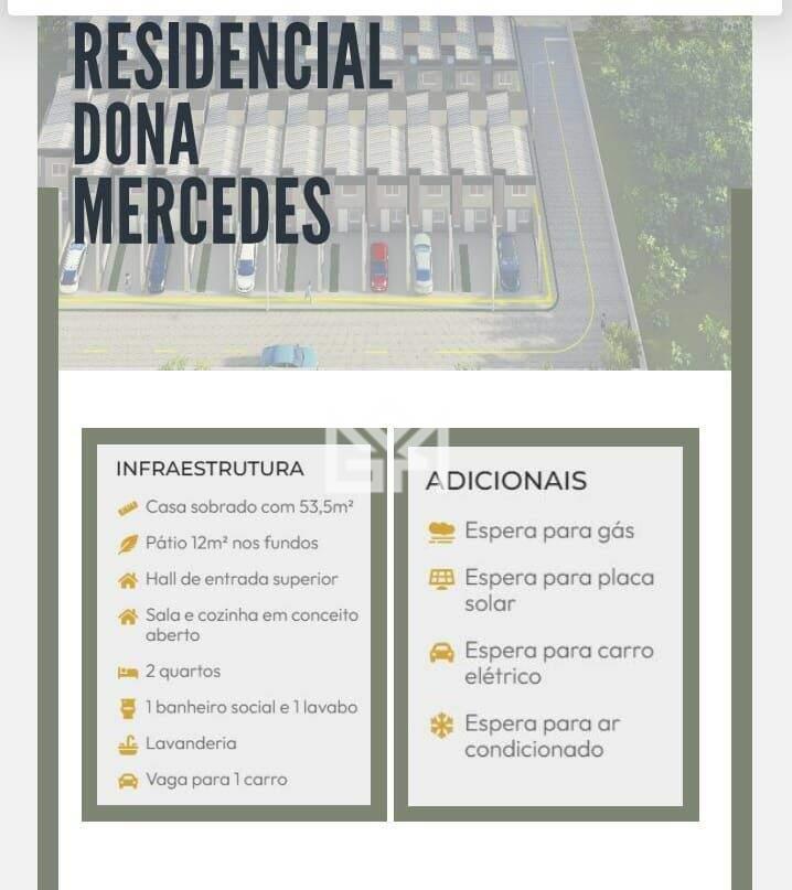 Casa com 2 quartos à venda, 62m² - Dona Mercedes - Gravataí: 