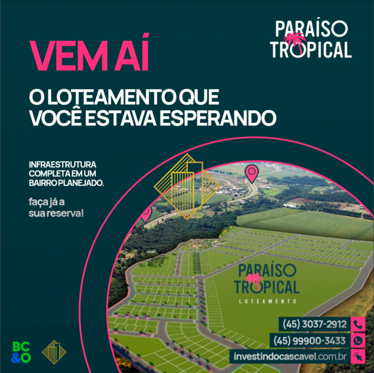 Lote à venda no Paraíso Tropical : 