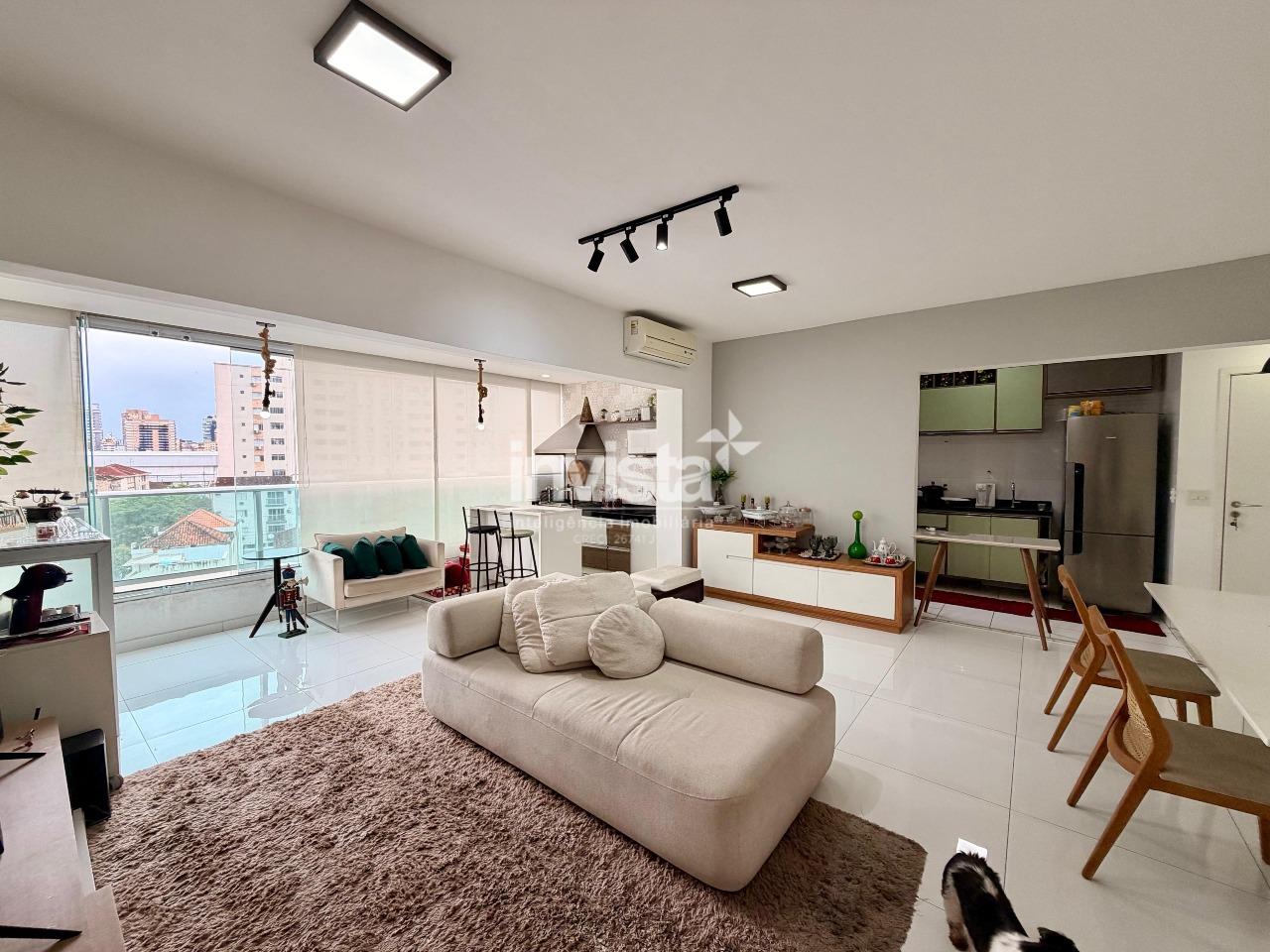 C&oacute;digo: 10586 R$ 999.000,00 Apartamento &agrave; venda no bairro Campo Grande 88 m&sup2; 2 quartos 2 vagas - Santos