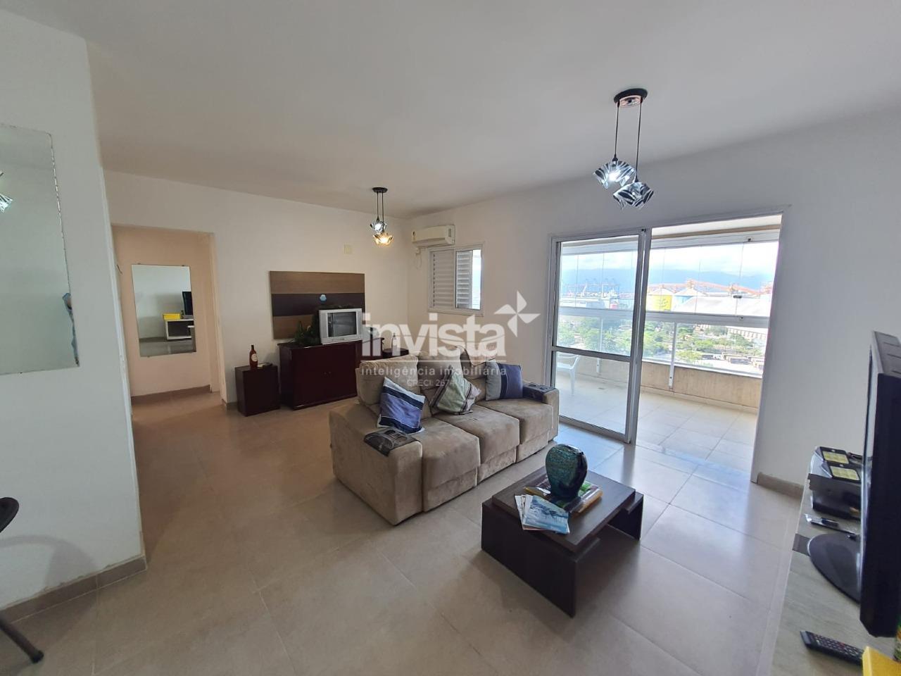 C&oacute;digo: 16442 R$ 6.900,00 Apartamento para alugar no bairro Ponta da Praia 77 m&sup2; 2 quartos 1 vaga - Santos