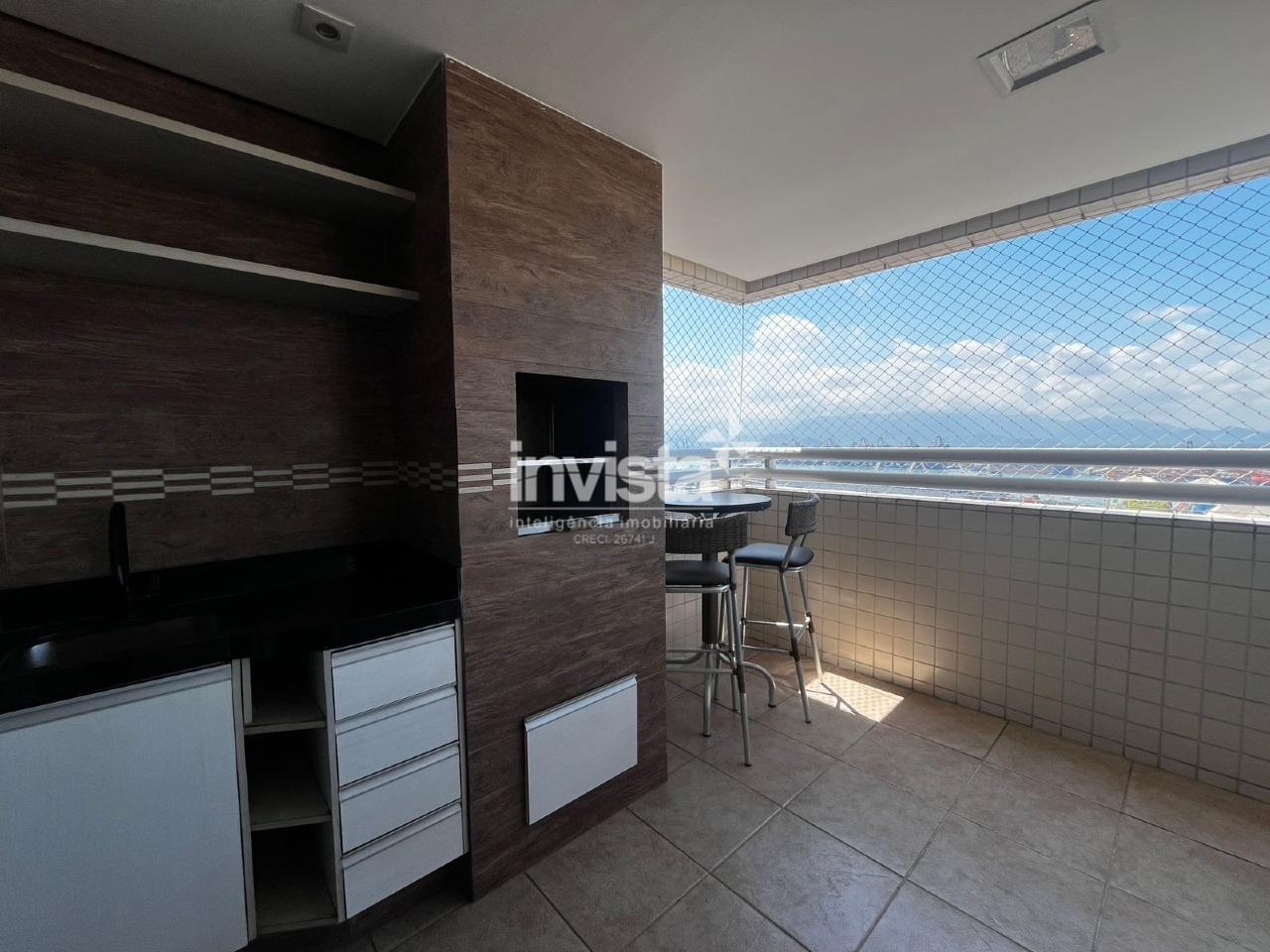 C&oacute;digo: 18442 R$ 7.900,00 Apartamento para alugar no bairro Ponta da Praia 114 m&sup2; 3 quartos 2 vagas - Santos