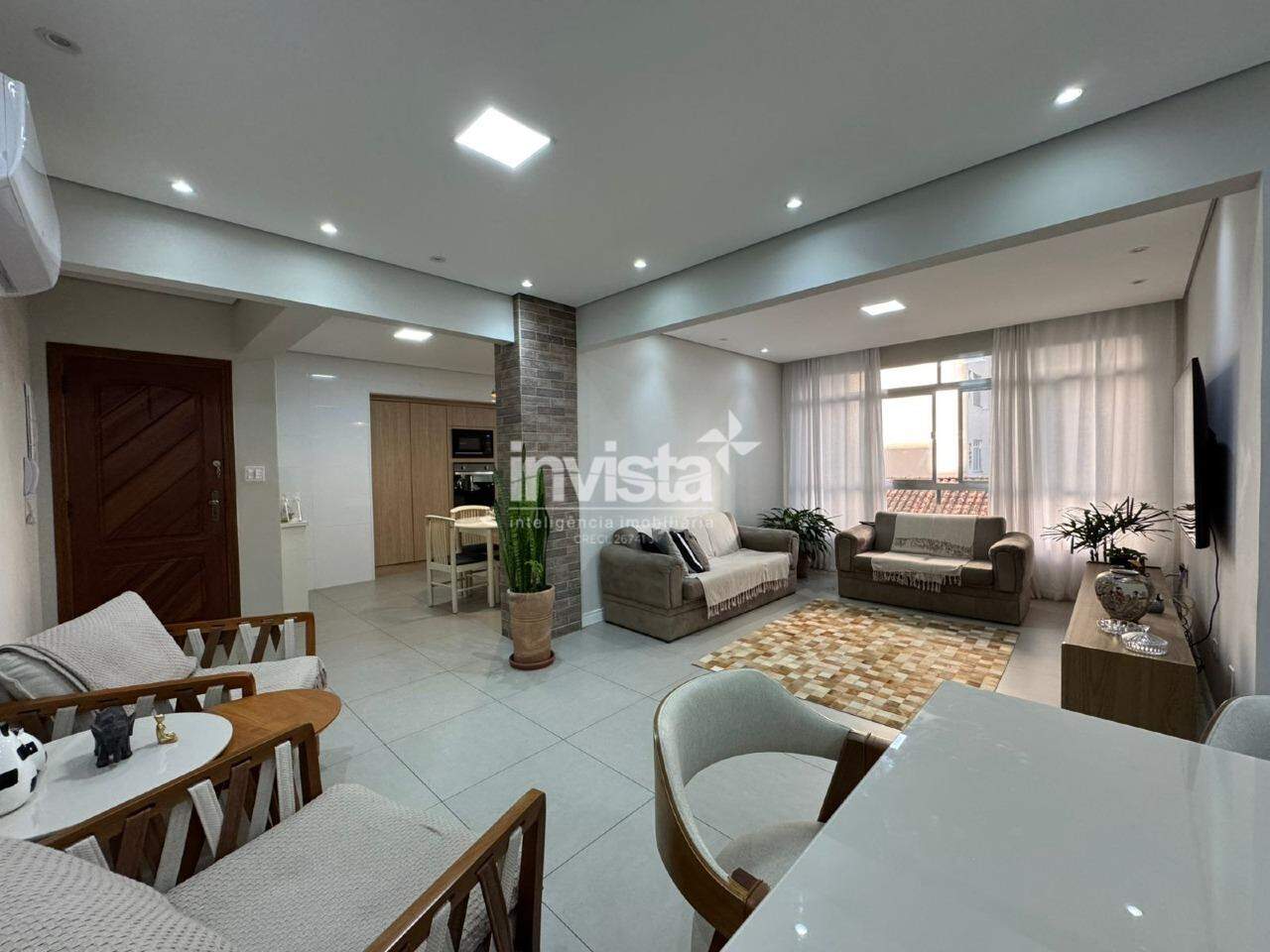 C&oacute;digo: 21187 R$ 910.000,00 Apartamento &agrave; venda no bairro Pomp&eacute;ia 132 m&sup2; 3 quartos 1 vaga - Santos