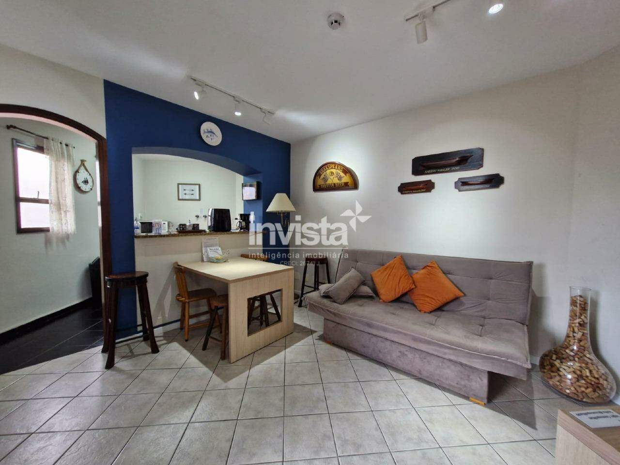 C&oacute;digo: 22989 R$ 520.000,00 Apartamento &agrave; venda no bairro Gonzaga 45 m&sup2; 1 quarto 1 vaga - Santos