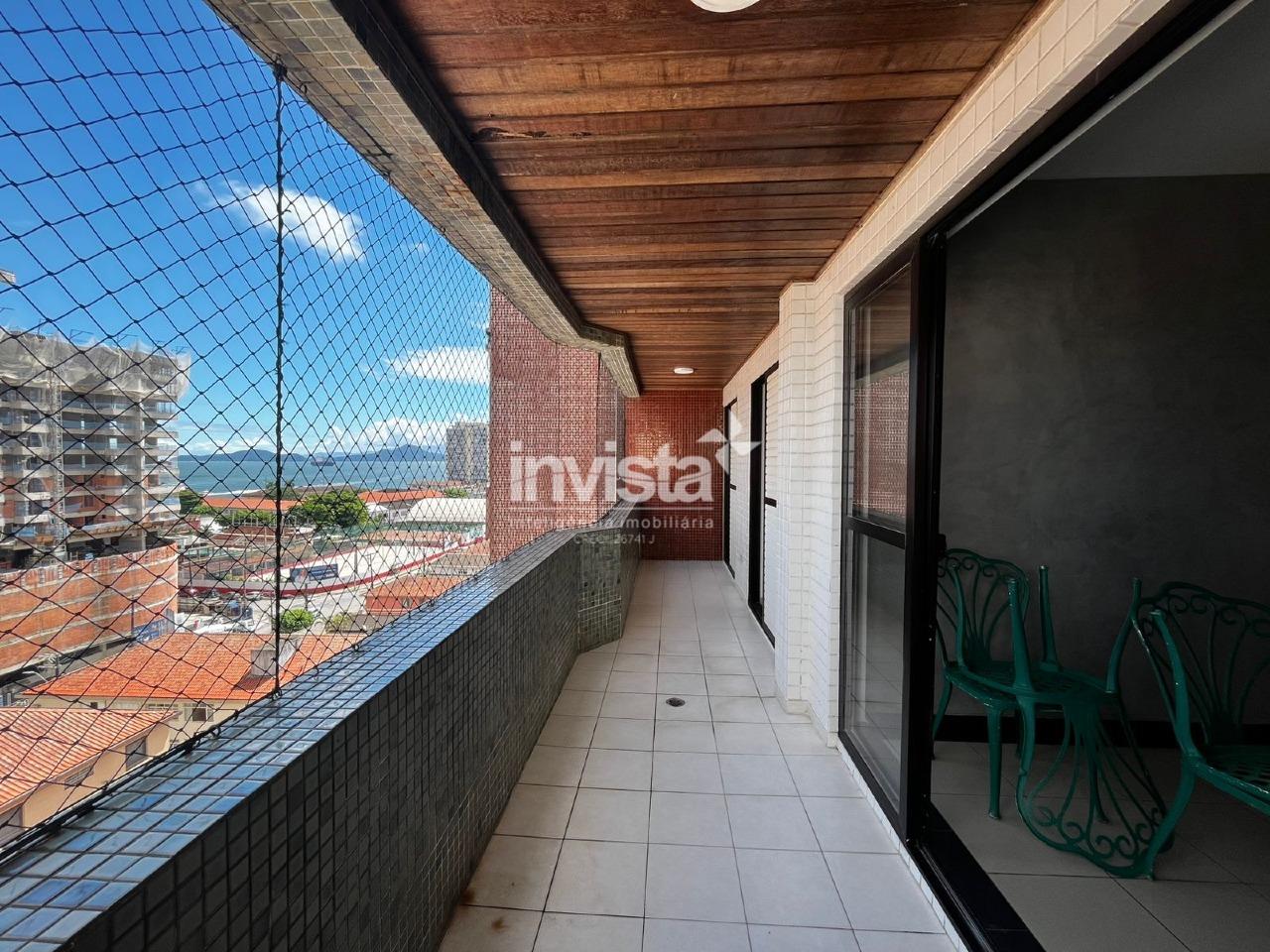 C&oacute;digo: 23210 R$ 4.900,00 Apartamento para alugar no bairro Ponta da Praia 90 m&sup2; 2 quartos 1 vaga - Santos