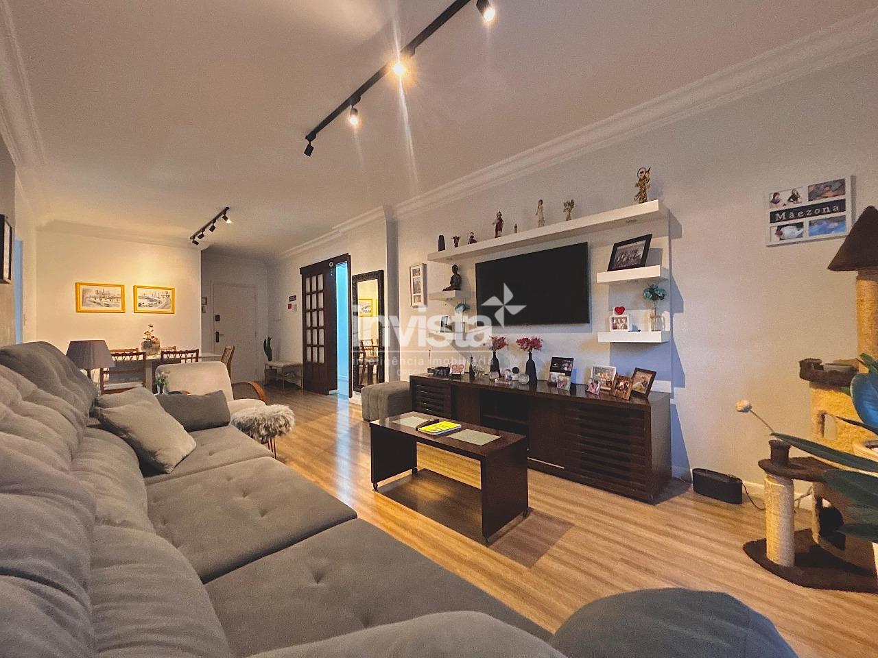 C&oacute;digo: 2468 R$ 560.000,00 Apartamento &agrave; venda no bairro Campo Grande 130 m&sup2; 3 quartos 1 vaga - Santos