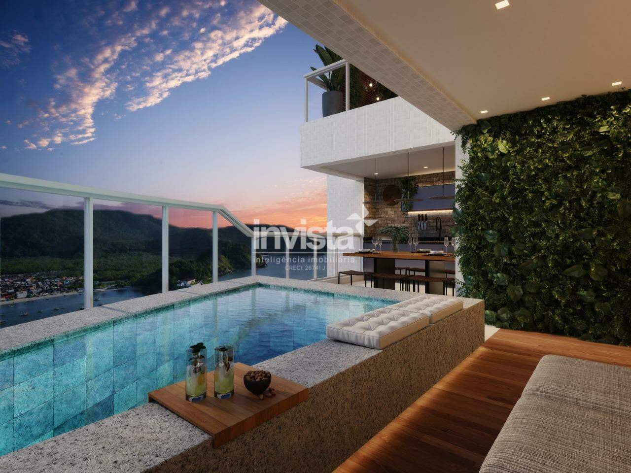 C&oacute;digo: 26257 R$ 4.500.000,00 Cobertura &agrave; venda no bairro Ponta da Praia 215 m&sup2; 3 quartos 3 vagas - Santos