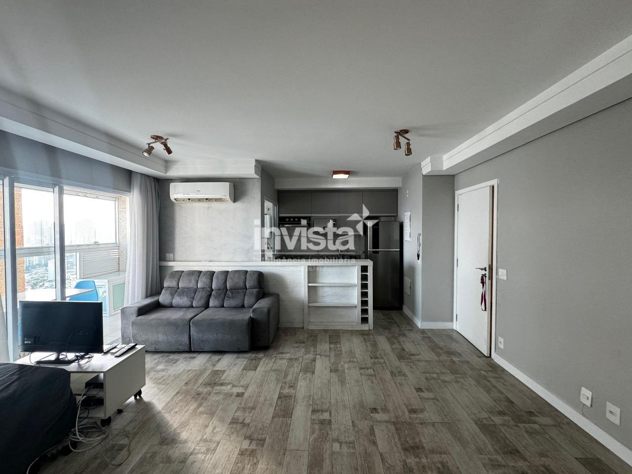 C&oacute;digo: 26290 R$ 4.500,00 Apartamento para alugar no bairro Ponta da Praia 55 m&sup2; 1 quarto 1 vaga - Santos