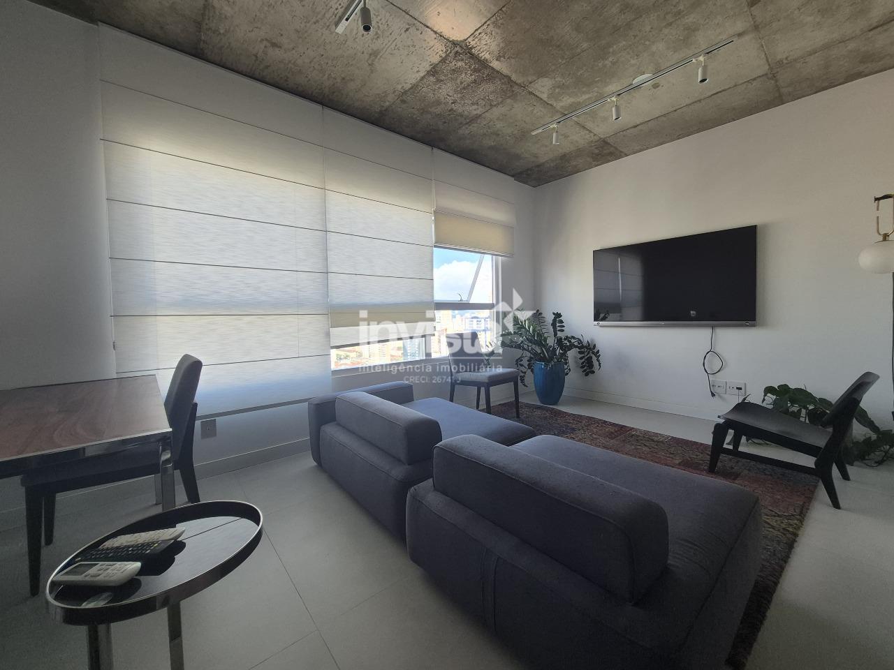 C&oacute;digo: 28921 R$ 6.300,00 Apartamento para alugar no bairro Embar&eacute; 74 m&sup2; 1 quarto 1 vaga - Santos