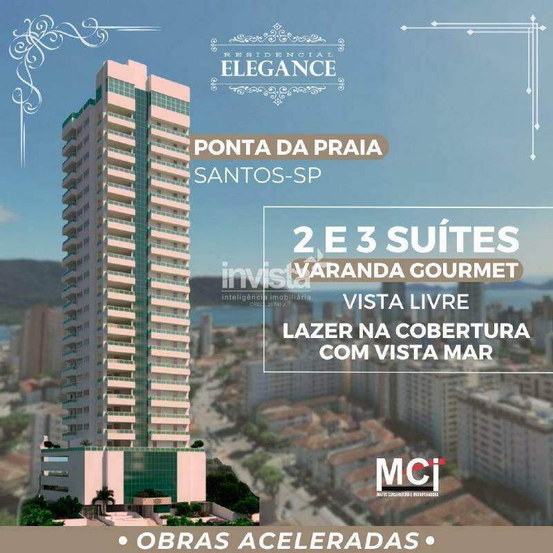 C&oacute;digo: 31962 R$ 1.714.000,00 Apartamento &agrave; venda no bairro Ponta da Praia 117 m&sup2; 3 quartos 2 vagas - Santos