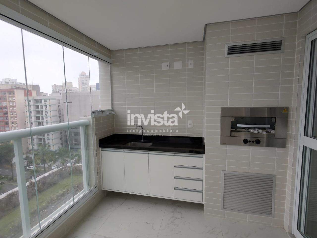 C&oacute;digo: 34839 R$ 7.500,00 Apartamento para alugar no bairro Gonzaga 87 m&sup2; 2 quartos 1 vaga - Santos