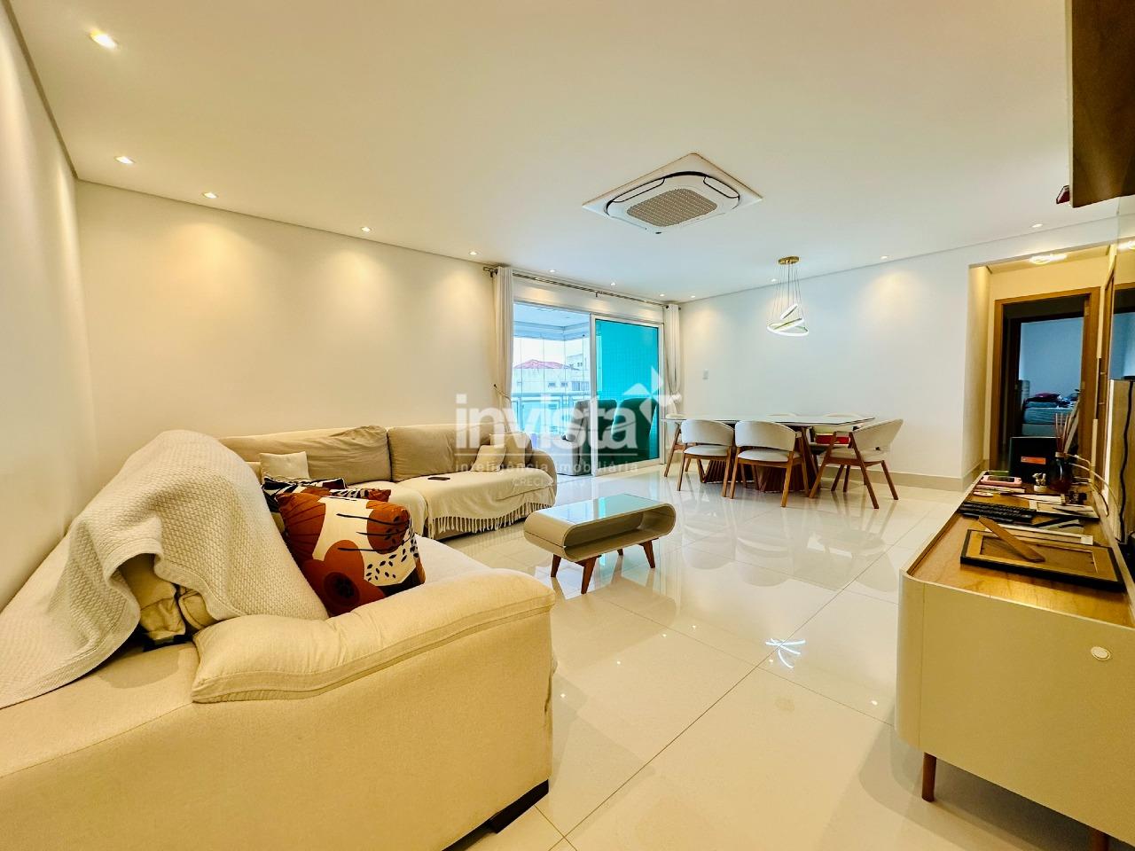 C&oacute;digo: 35559 R$ 16.000,00 Apartamento para alugar no bairro Ponta da Praia 166 m&sup2; 3 quartos 2 vagas - Santos