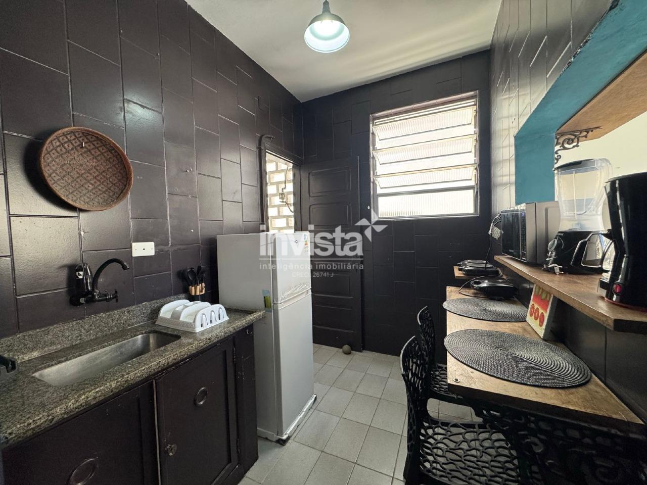 Excelente apartamento de 1 dormit&oacute;rio em localiza&ccedil;&atilde;o privilegiada no Boqueir&atilde;o - Santos