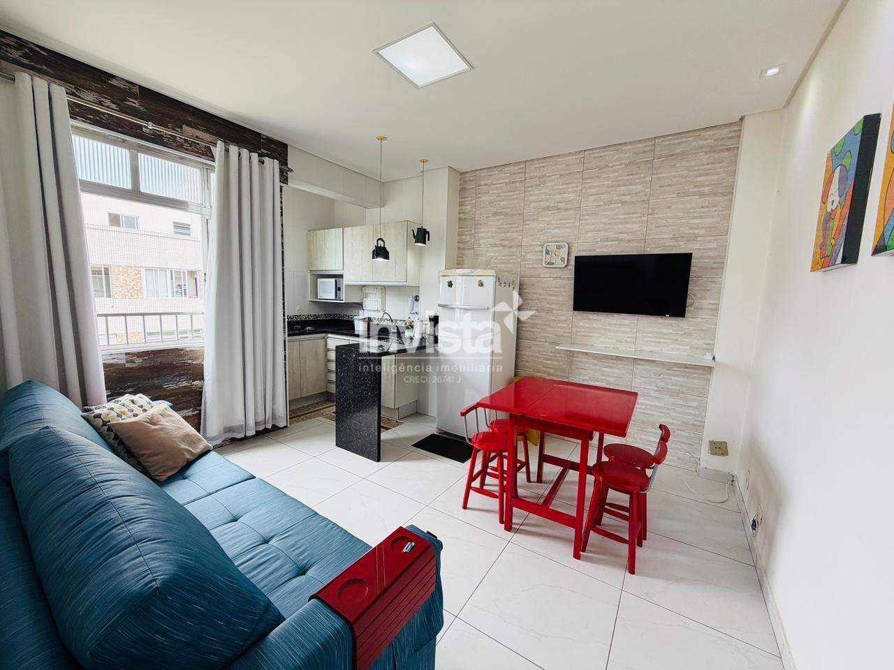 C&oacute;digo: 37362 R$ 475.000,00 Apartamento &agrave; venda no bairro Ponta da Praia 42 m&sup2; 1 quarto 1 vaga - Santos