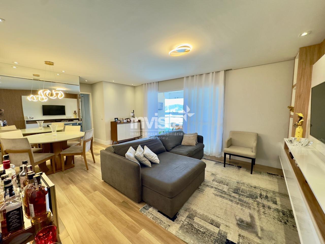 C&oacute;digo: 38171 R$ 1.330.000,00 Apartamento &agrave; venda no bairro Ponta da Praia 103 m&sup2; 3 quartos 2 vagas - Santos