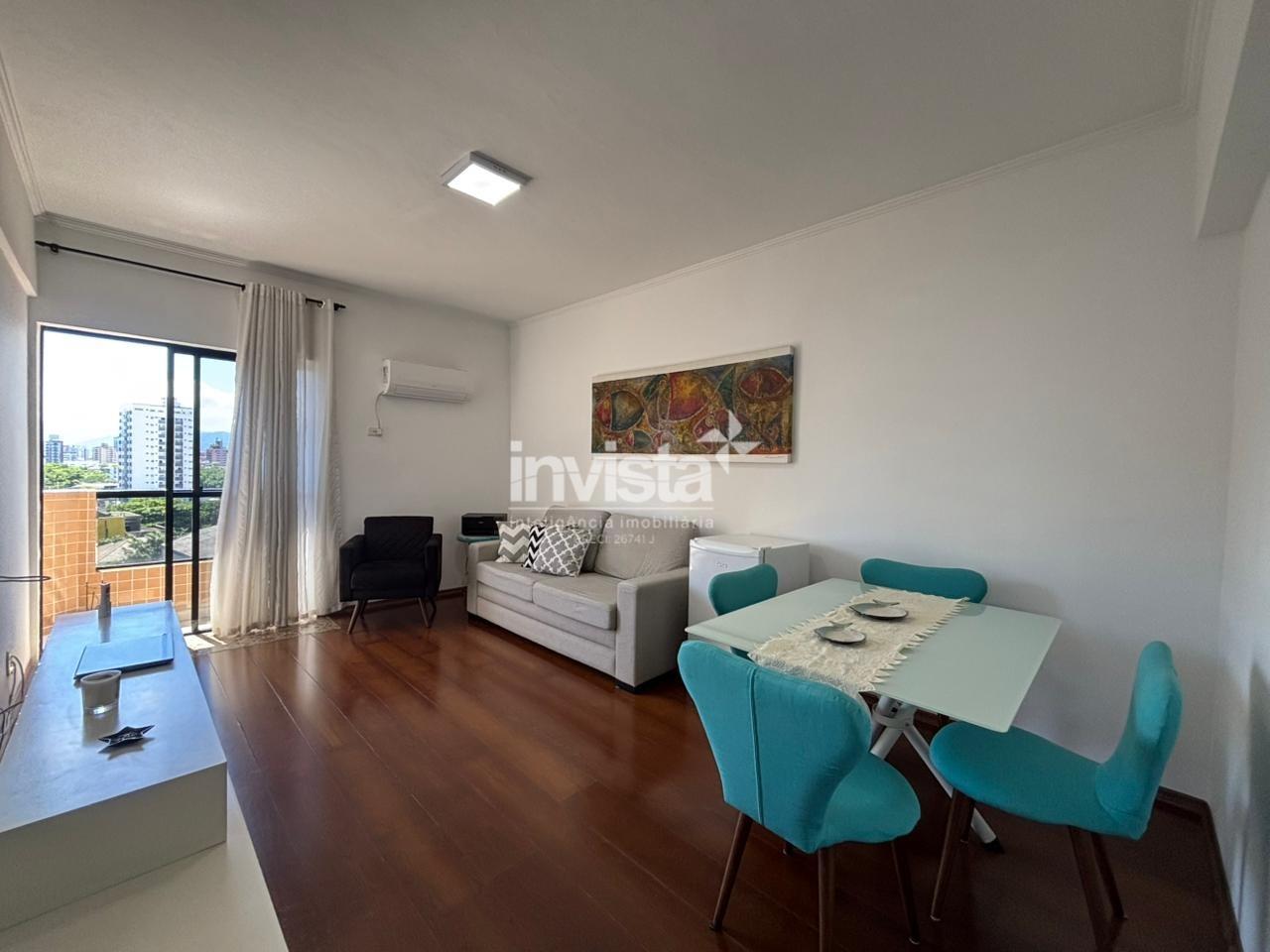 C&oacute;digo: 40815 R$ 3.700,00 Apartamento para alugar no bairro Ponta da Praia 60 m&sup2; 1 quartos 1 vagas - Santos