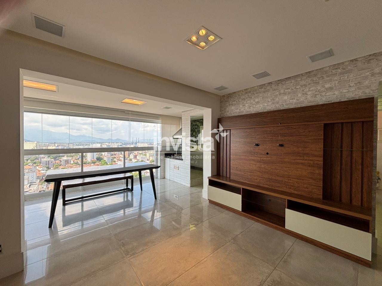 C&oacute;digo: 40821 R$ 13.000,00 Apartamento para alugar no bairro Embar&eacute; 131 m&sup2; 4 quartos 2 vagas - Santos