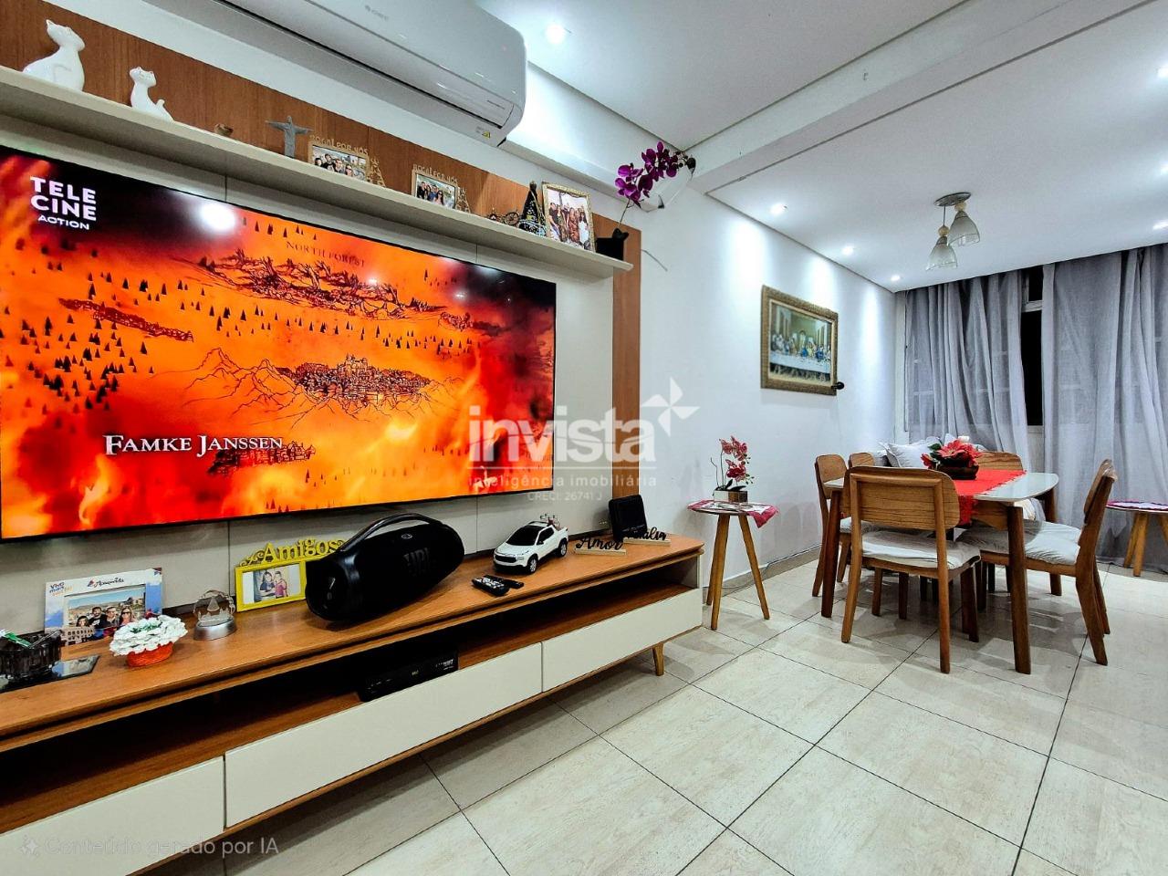 C&oacute;digo: 40844 R$ 355.000,00 Apartamento &agrave; venda no bairro Macuco 80 m&sup2; 2 quartos 1 vaga - Santos