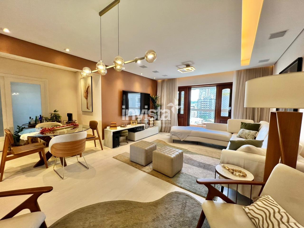 C&oacute;digo: 7669 R$ 1.500.000,00 Apartamento &agrave; venda no bairro Gonzaga 150 m&sup2; 4 quartos 2 vagas - Santos