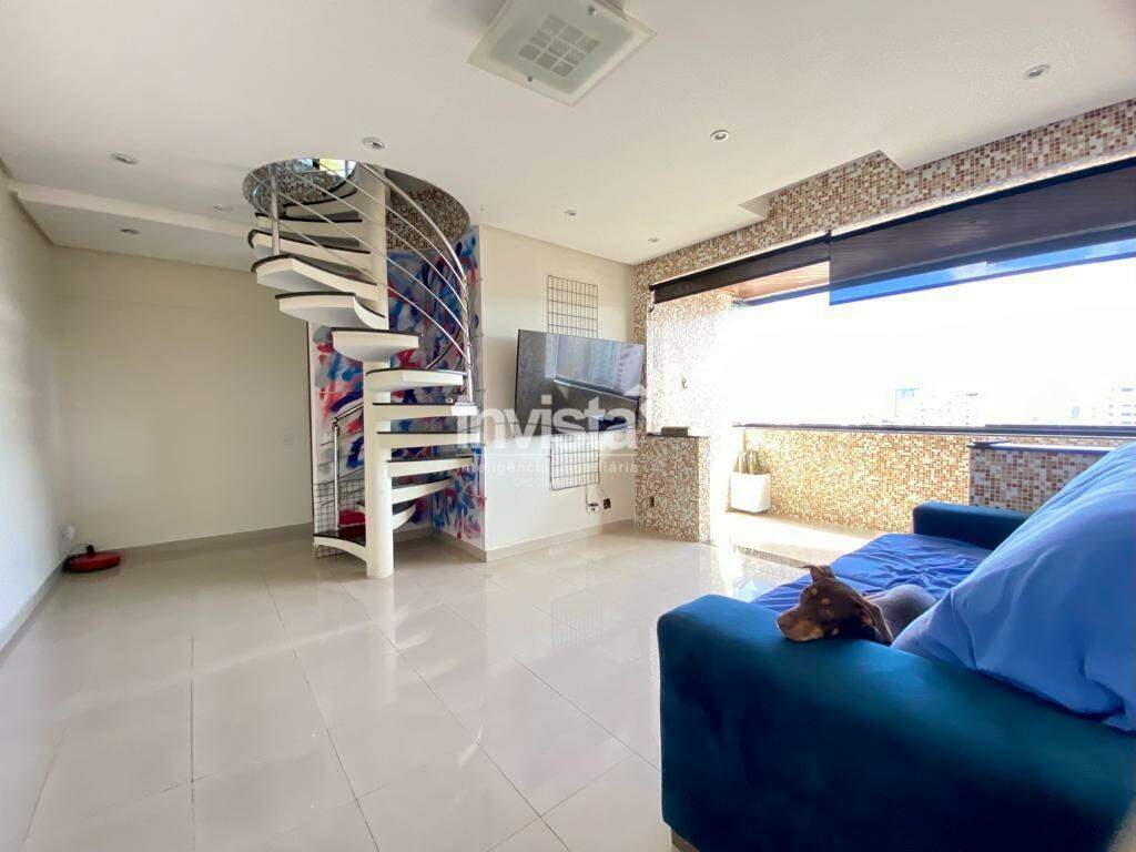 C&oacute;digo: 9237 R$ 930.000,00 Cobertura &agrave; venda no bairro Macuco 178 m&sup2; 2 quartos 3 vagas - Santos
