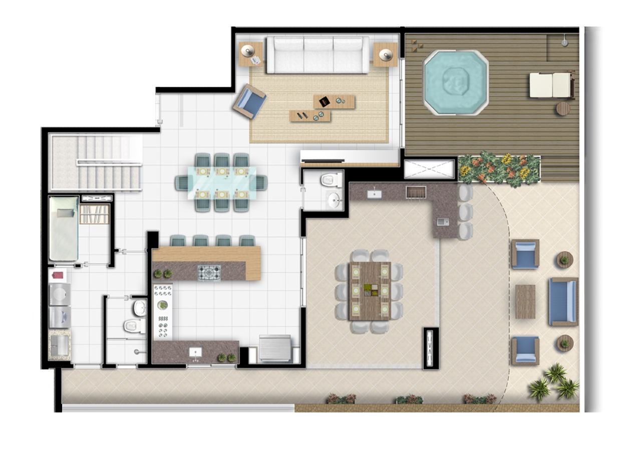 Apartamento à venda no Riviera de São Lourenço: Térreo