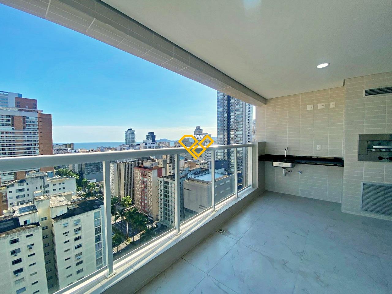 Apartamento à venda no Gonzaga: Varanda com churrasqueira