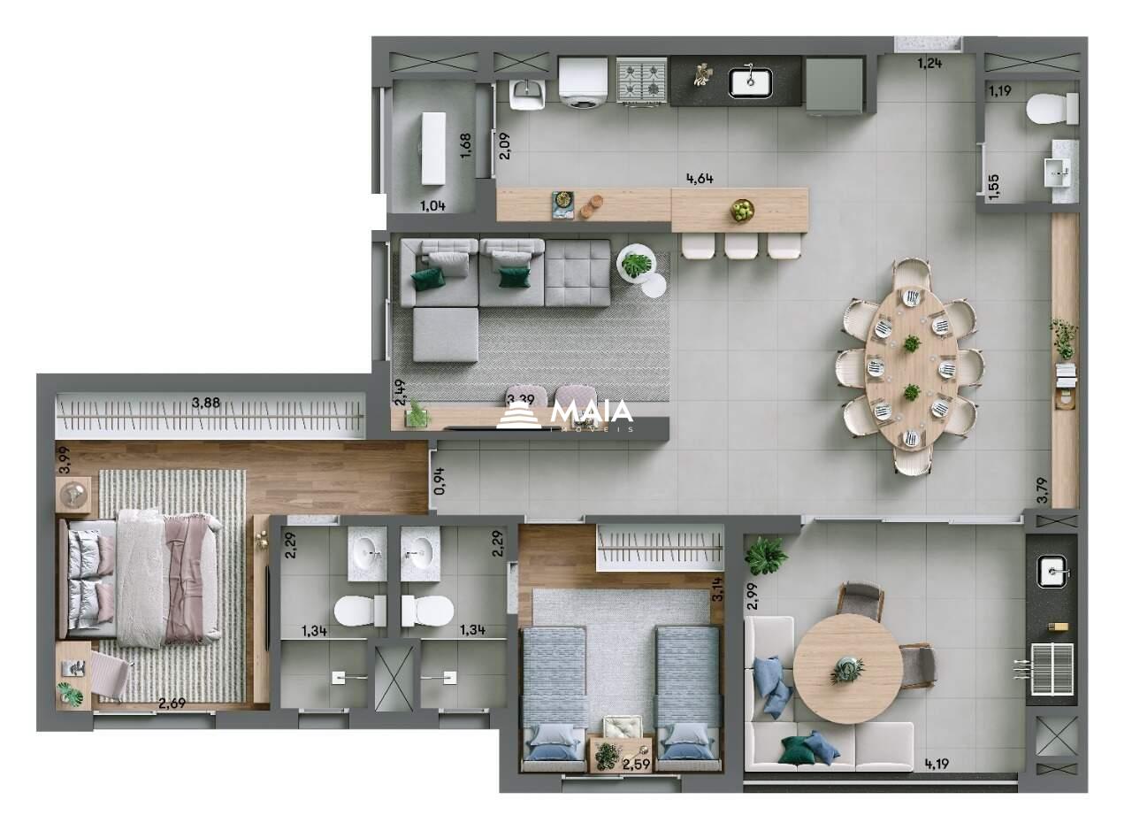 Apartamento à venda no Jardim do Lago: 